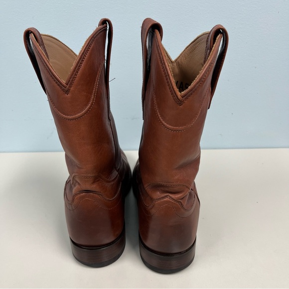 TECOVAS THE EARL GOAT Roper Leather Men's Size 9D Brown Western Handmade Cowboy - Picture 5 of 12